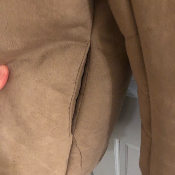 Faux suede/shearling coat - Picture 3 of 6